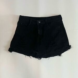 Black Cutoff Jean Shorts